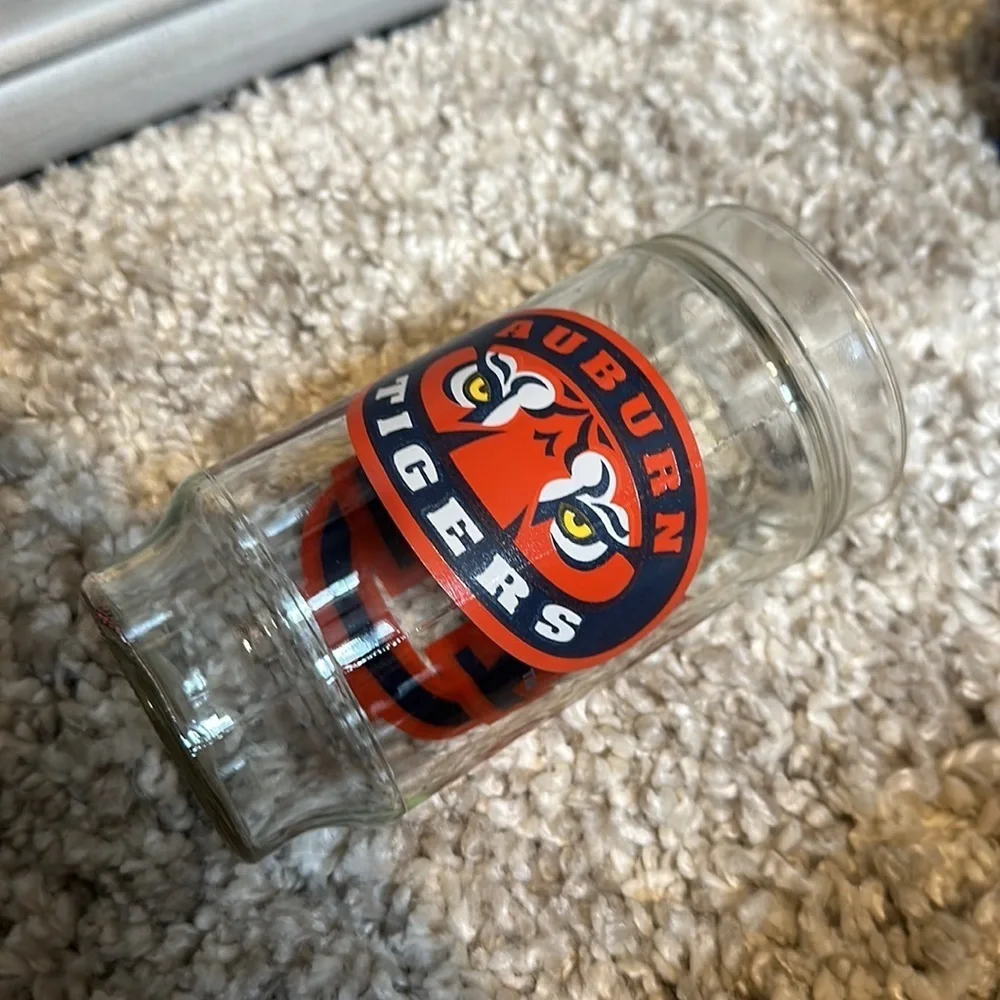 Auburn Tigers University College vintage glass cup
